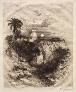 Een toren van Cortes, 1883 door Thomas Moran