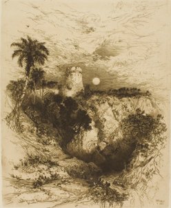 Een toren van Cortez - Mexico door Thomas Moran