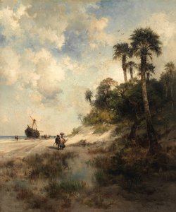 Fort George Island, Florida, 1878 door Thomas Moran