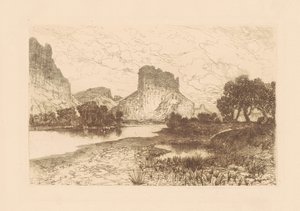 Groene Rivier, Wyoming Territory door Thomas Moran
