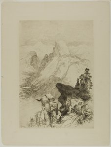 Half-Dome, uitzicht vanaf Moran Point door Thomas Moran