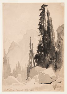 Half Dome, Yosemite door Thomas Moran