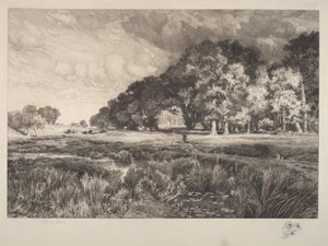 Landschap van Long Island door Thomas Moran