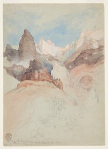 Kijkend omhoog het Pad bij Bright Angel, Grand Canyon, Arizona door Thomas Moran