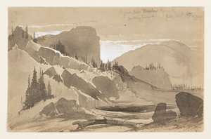 Bij Meadow Creek, Utah door Thomas Moran