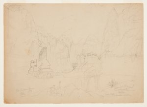 De Canyon van de Rio Virgin, Zuid-Utah door Thomas Moran