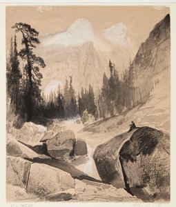 De Noordkoepel, Yosemite, Californië door Thomas Moran