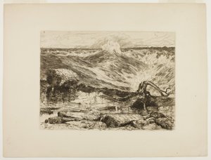 De stroomversnellingen boven Niagara door Thomas Moran