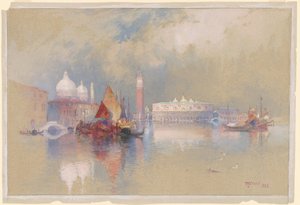 Uitzicht op Venetië door Thomas Moran