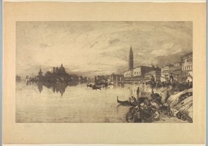 Uitzicht op Venetië vanaf het Canal Grande door Thomas Moran