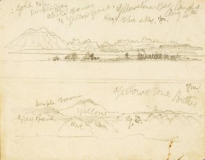 Yellowstone Bad Lands (en) Yellowstone Buttes door Thomas Moran