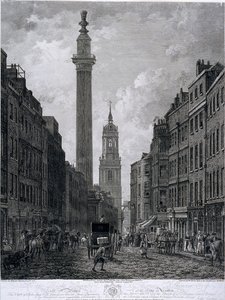 Fish Street Hill, Londen, 1795 door Thomas Morris