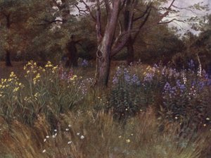 Kew Gardens: Wilde bloemen in de beukenbossen door Thomas Mower Martin
