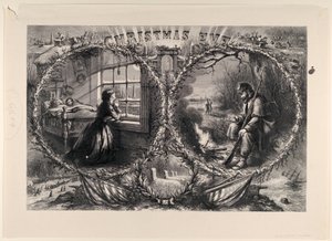 Kerstavond gepubliceerd Harpers Weekly, 3 januari 1863, 1863 door Thomas Nast