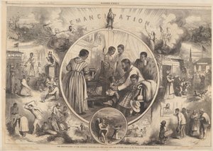 Emancipatie van de Zwarte - Het Verleden en de Toekomst uit Harpers Weekly, 24 januari 1863