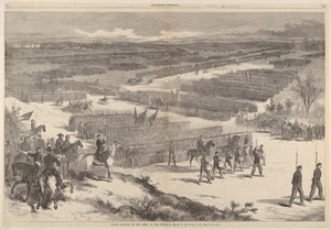 Grote Parade van het Leger van de Potomac - Getekend door Mr. Thomas Nast van Harpe