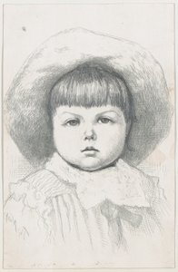 Portret van een kind Cyril Nast door Thomas Nast