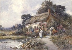 Rieten huisje, Ringwood, Hampshire door Thomas Noelsmith