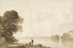 Chillington Park - Vijver door Thomas Peploe Wood