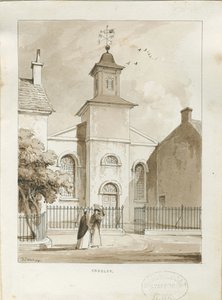 Fazeley Chapel: pen en was tekening door Thomas Peploe Wood