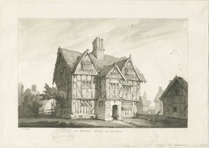 Gnosall Dorp - Oud Huis door Thomas Peploe Wood