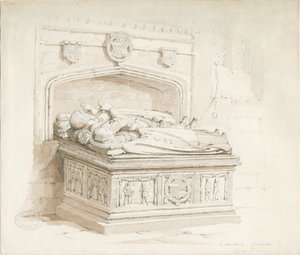 Stowe Church - Grafzerk van Sir Walter Devereux door Thomas Peploe Wood