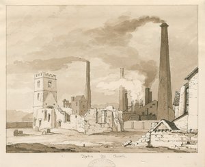 Tipton Oude Kerk, 1837 door Thomas Peploe Wood