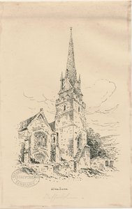 Wombourne Kerk: zinkografie, nd [midden 19e eeuw]