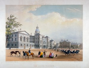 Horse Guards, Westminster, Londen, 1851 door Thomas Picken