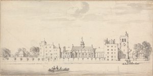 Lambeth Palace vanaf de overkant van de rivier door Thomas Priest