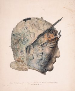 Tekening van de Ribchester Helm door Thomas Richard (attr. to) Underwood