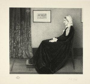 Schikking in grijs en zwart: Portret van de moeder van de kunstenaar, naar Whistler