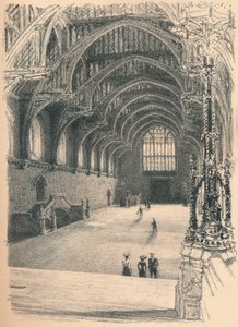 Interieur van Westminster Hall, Westminster Palace door Thomas Robert Way