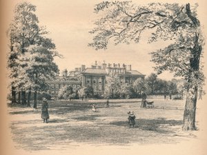Zuidkant van Kensington Palace door Thomas Robert Way
