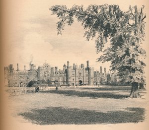 De westelijke gevel van Hampton Court Palace, 1902 door Thomas Robert Way