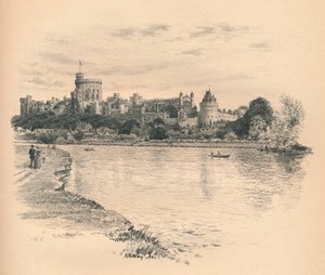 Windsor Castle Vanaf de Rivier, 1902 door Thomas Robert Way
