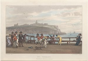 Spa-terras, uit Poetische schetsen van Scarborough, 1813
