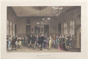 De Balzaal, uit Poetical Sketches of Scarborough, 1813 door Thomas Rowlandson, Joseph Constantine Stadler, J. Bluck