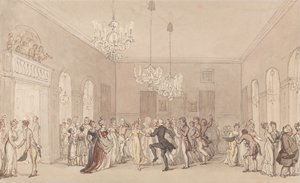 Een bal in Scarborough door Thomas Rowlandson