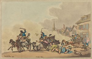 Een kartrace door Thomas Rowlandson