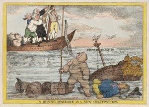 Een duikmachine op een nieuwe grondwet, uitgegeven 1806 door Thomas Rowlandson