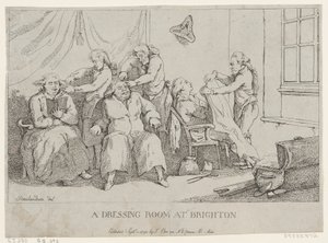Een Kleedkamer in Brighton, 1 september 1790 door Thomas Rowlandson