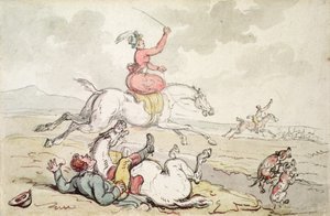 Een jachtincident door Thomas Rowlandson