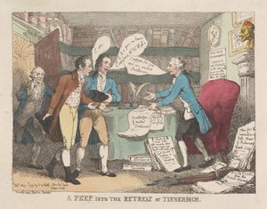 Een kijkje in het retreat in Tinnehinch door Thomas Rowlandson