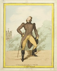 Een portret: Lord Petersham door Thomas Rowlandson