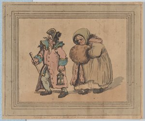 Een Terugkeer van een Bezoek, 3 april 1798 door Thomas Rowlandson