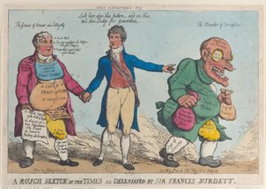 Een ruwe schets van de tijden zoals geschetst door Sir Francis Burdett, 1810 door Thomas Rowlandson