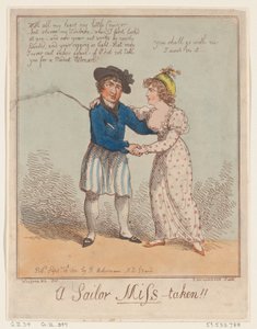 Een zeeman vergist zich!!, 12 september 1801 door Thomas Rowlandson