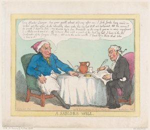 Het testament van een zeeman, 25 mei 1805 door Thomas Rowlandson