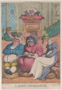 Een slaperige gemeente, 12 februari 1811 door Thomas Rowlandson